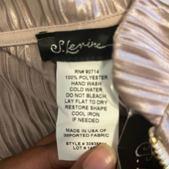 S. Levine pleated silk like bomber jacket - Picture 3 of 3